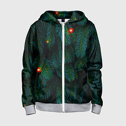 Детская толстовка на молнии Еловые ветви