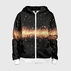 Детская толстовка на молнии Огненные искры на черном