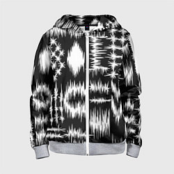 Детская толстовка на молнии Штриховка - геометрическая абстракция