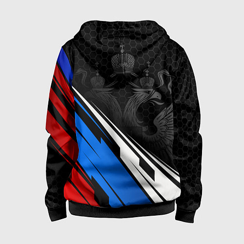 Детская толстовка на молнии Россия - абстракция / 3D-Черный – фото 2