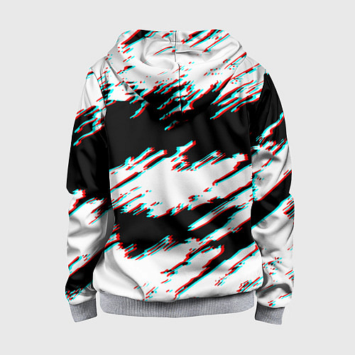 Детская толстовка на молнии Nasa glitch color / 3D-Меланж – фото 2