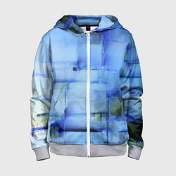 Детская толстовка на молнии Чёрные пятна на синем фоне абстракция