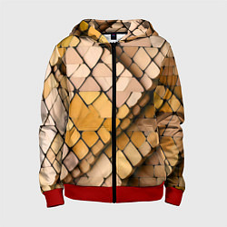 Детская толстовка на молнии Жёлтые рельефные плитки