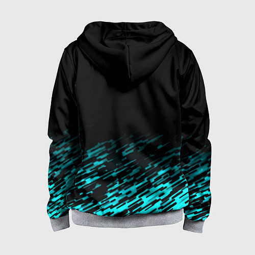 Детская толстовка на молнии Mazda голубые краски / 3D-Меланж – фото 2