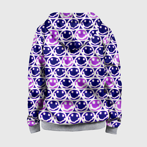 Детская толстовка на молнии Nirvana neon smile / 3D-Меланж – фото 2