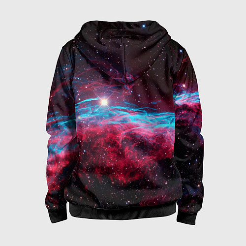 Детская толстовка на молнии Uy scuti star - neon space / 3D-Черный – фото 2