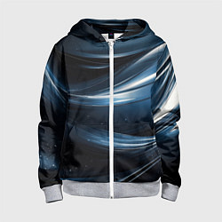 Детская толстовка на молнии Геометрическая синяя текстура