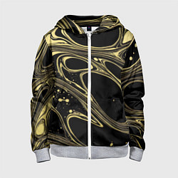 Детская толстовка на молнии Разводы в виде кругов и линий - текстура