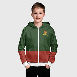 Толстовка на молнии детская Мотострелковые войска: герб со щитом, цвет: 3D-белый — фото 2