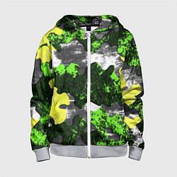 Детская толстовка на молнии Камуфляж из брызг краски