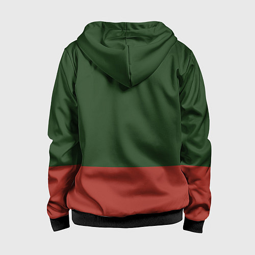 Детская толстовка на молнии Мотострелковые войска: герб со щитом / 3D-Черный – фото 2