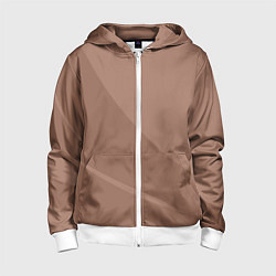 Детская толстовка на молнии Мокко Мусс однотонный с полосой