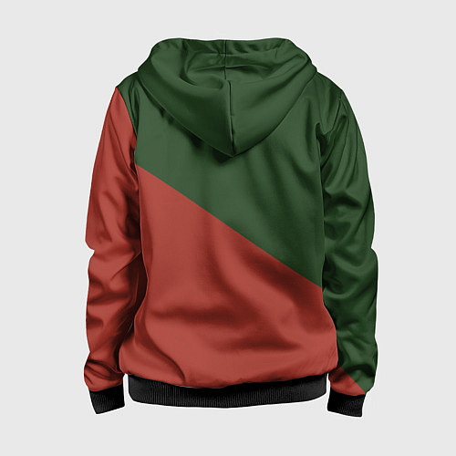 Детская толстовка на молнии Мотострелковые войска: герб со щитом / 3D-Черный – фото 2