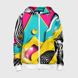 Детская толстовка на молнии Праздничная абстракция