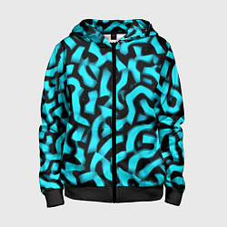 Детская толстовка на молнии Бирюзовая абстракция