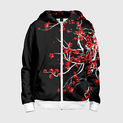 Детская толстовка на молнии Сакура цветущая