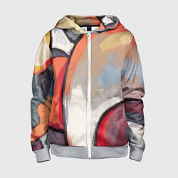 Детская толстовка на молнии Абстракция с кругами