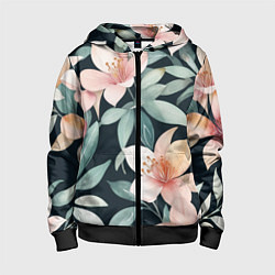 Детская толстовка на молнии Цветочный паттерн