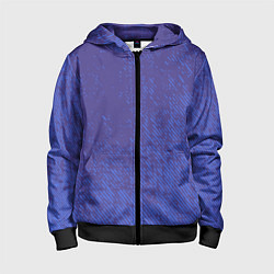 Детская толстовка на молнии Джинс с потертостями-синий