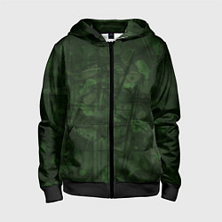 Толстовка на молнии детская Абстракция - strange camouflage, цвет: 3D-черный