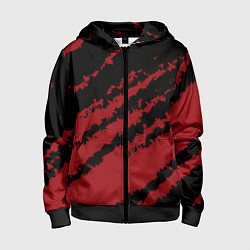 Толстовка на молнии детская The color is red and black, цвет: 3D-черный
