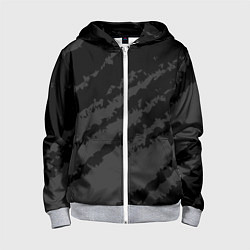 Детская толстовка на молнии The color is black and gray