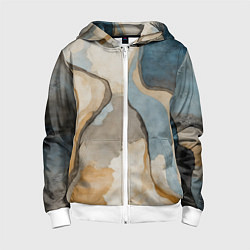 Детская толстовка на молнии Абстракция с песком и водой