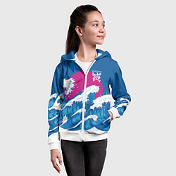 Толстовка на молнии детская Корпус бойни демонов - Kisatsutai, цвет: 3D-белый — фото 2