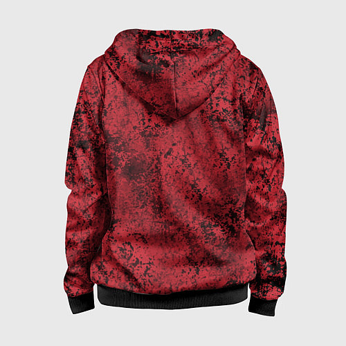 Детская толстовка на молнии Знак венома на красном / 3D-Черный – фото 2