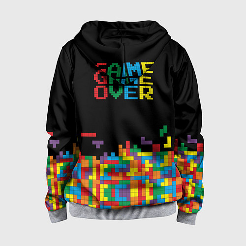 Детская толстовка на молнии Game over / 3D-Меланж – фото 2