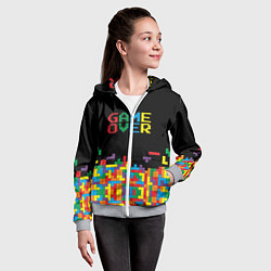 Толстовка на молнии детская Game over, цвет: 3D-меланж — фото 2