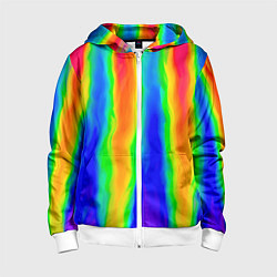 Толстовка на молнии детская Пожар в химлаборатории, цвет: 3D-белый