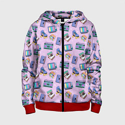 Детская толстовка на молнии Ретро паттерн