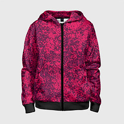 Детская толстовка на молнии Насыщенный розовый текстура