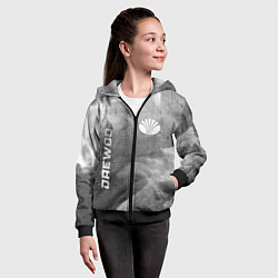 Толстовка на молнии детская Daewoo - grey gradient вертикально, цвет: 3D-черный — фото 2