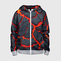 Детская толстовка на молнии Текущая в породе лава