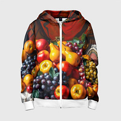 Детская толстовка на молнии Фруктовый натюрморт