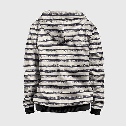 Детская толстовка на молнии Тёмные полосы на светлом / 3D-Черный – фото 2