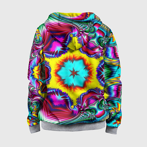Детская толстовка на молнии Абстракция узор фракталы / 3D-Меланж – фото 2