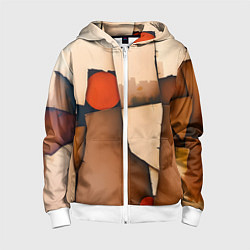 Детская толстовка на молнии Фрагментированная композиция