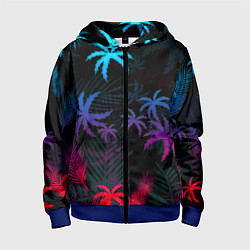 Детская толстовка на молнии Тропики градиент