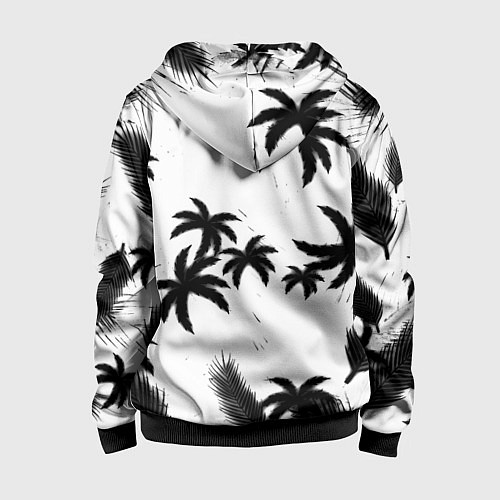 Детская толстовка на молнии Monster energy пальмы / 3D-Черный – фото 2