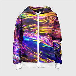 Детская толстовка на молнии Неоновые полосы текстура