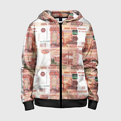 Толстовка на молнии детская 5 000 рублей, цвет: 3D-черный