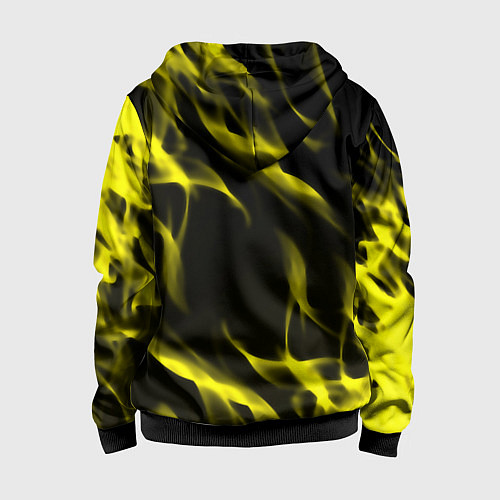 Детская толстовка на молнии Opel огненный стиль / 3D-Черный – фото 2