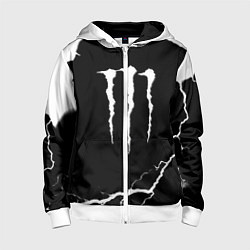 Толстовка на молнии детская Monster energy storm energy, цвет: 3D-белый