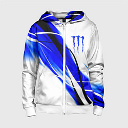 Детская толстовка на молнии Monster energy линии абстракции