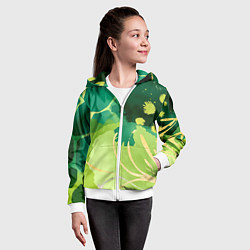 Толстовка на молнии детская Вдохновленный природой, цвет: 3D-белый — фото 2