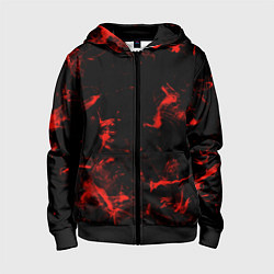 Толстовка на молнии детская Color red black, цвет: 3D-черный