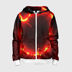 Детская толстовка на молнии Красный круг из огня текстура